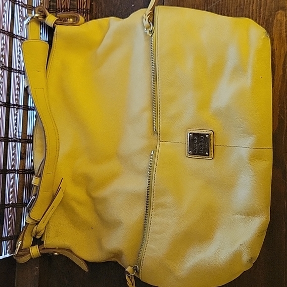 Dooney & Burke large yellow tote - Picture 1 of 4